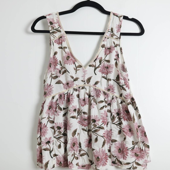 American Eagle Outfitters Tops - American Eagle SZ Small Lavender Floral Ruffle